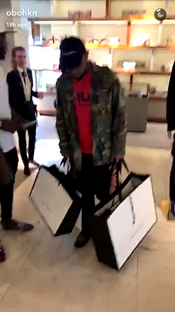 Davido splashes N1.6M on Gucci wears, shows off receipt