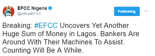 EFCC uncovers huge sums in Ikoyi, whistleblowing