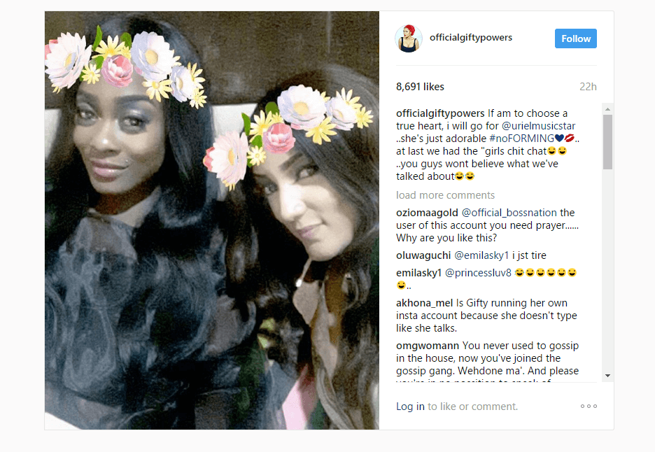 Big Brother Naija TBoss, Gifty fight publicly