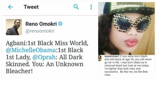 Nigerian lady says dark people won't go far in life unless they bleach, Reno Omokri responds
