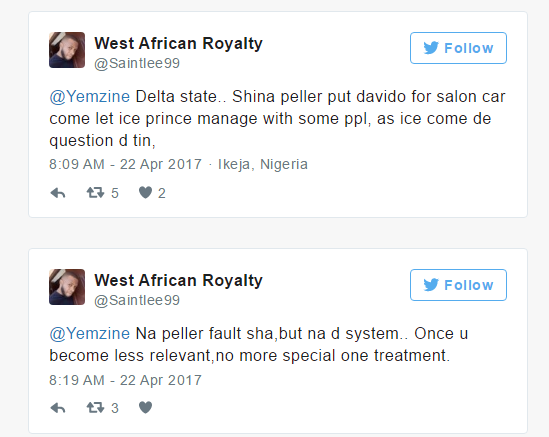 Davido, Iceprince fight in Warri