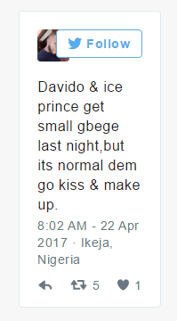 Davido, Iceprince fight in Warri