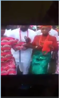 Video of woman who touched bride's belly on wedding day