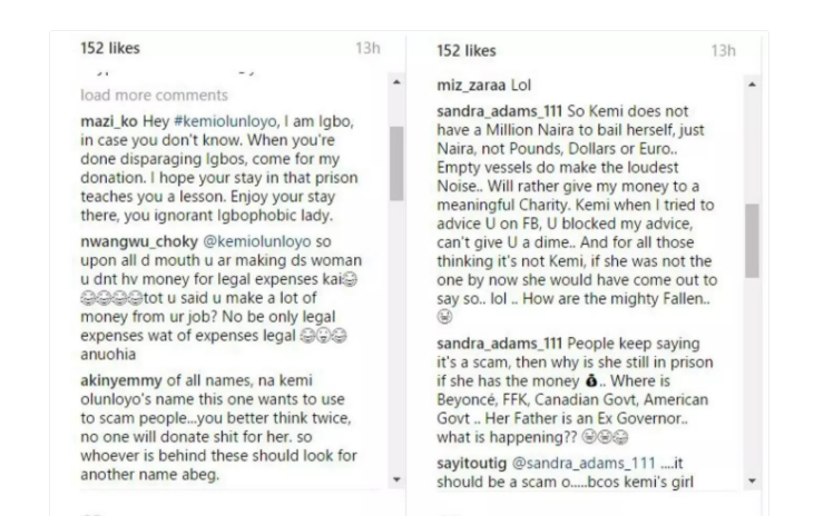 Nigerians slam ex-governor's daughter, Kemi Olunloyo for begging money on Instagram