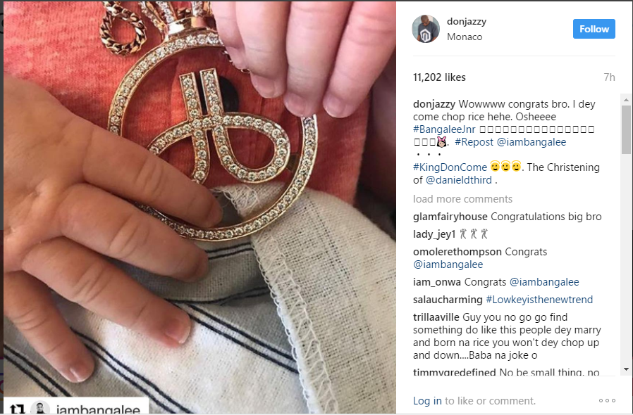 Don Jazzy congratulates D'banj over newborn baby