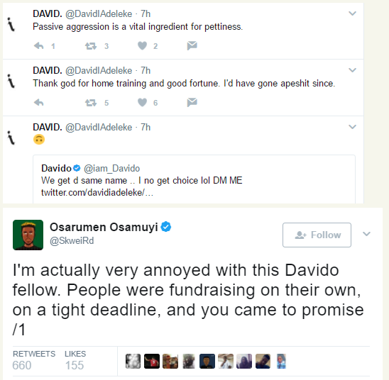 Fans blast Davido for not paying his namesake's tuition after promising