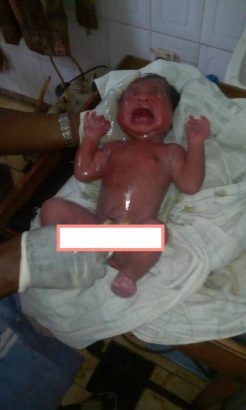 Lady rescues newborn baby dumped, beaten by rain under Lagos bridge