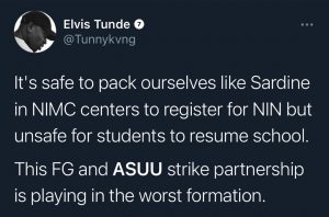 ASUU- Universities are unable to resume because of Covid