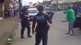 Insane Man Chases Police Officers With A Cutlass