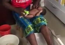 Infant Bathing Is Trending For Nigerian Dads