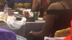 Lady Caught Sneaking Food From A party