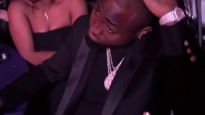 Moments Camera Captures Davido’s Reactions To Wizkid’s Win